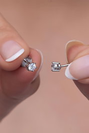 Heliophilia Silver Pendiente de Plata de Ley 925 con Circón